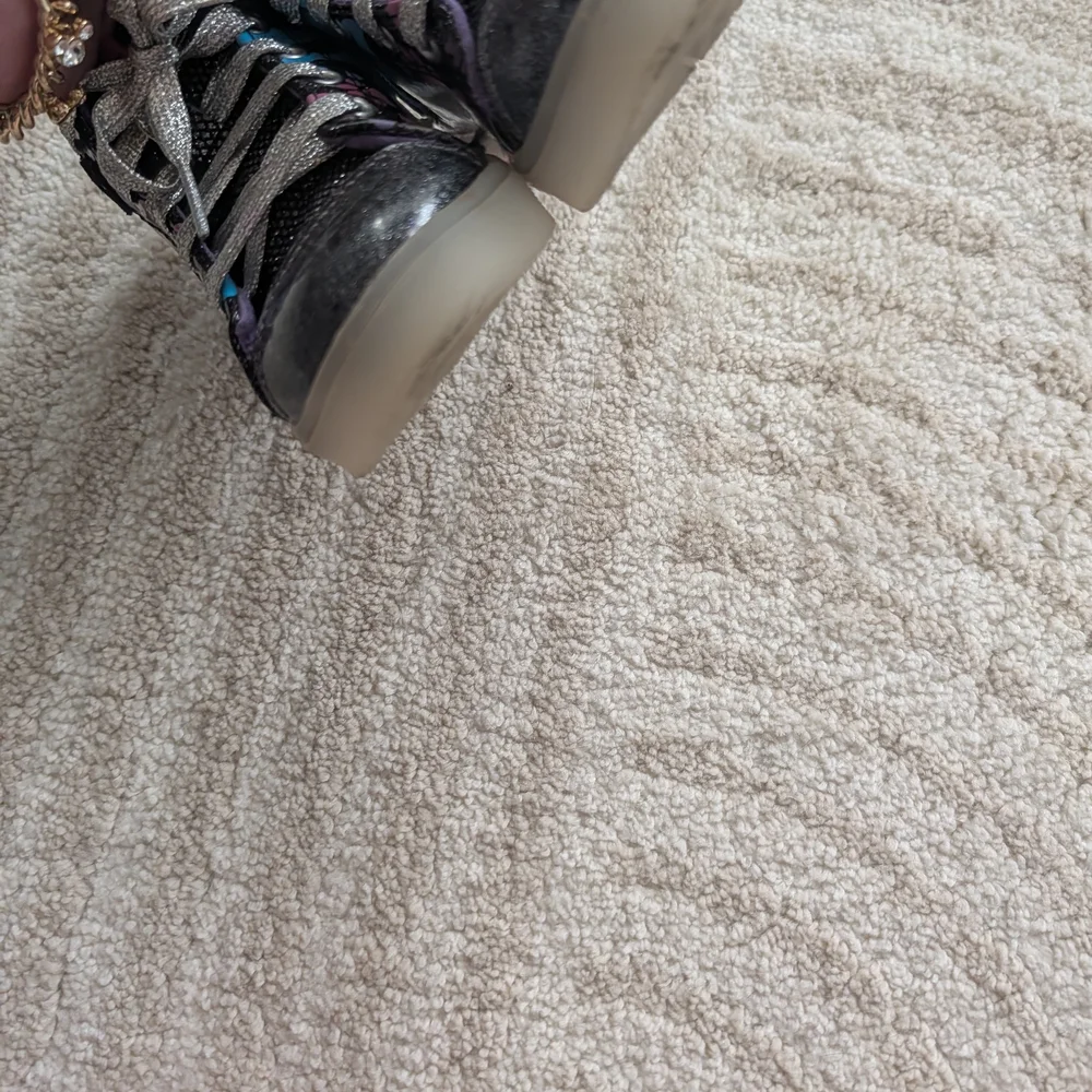 Kids Glitter High-Top Sneakers